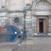 Watching brief, Iron lamppost, McEwan Hall, Teviot Place, Edinburgh