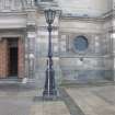 Watching brief, Iron lamppost, McEwan Hall, Teviot Place, Edinburgh