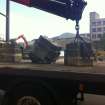 Watching brief, 3 plinths on lorry, McEwan Hall, Teviot Place, Edinburgh