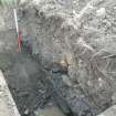 Evaluation Photograph, Trench 1. Post-excavation, north-facing section, facing S, Harvester's Way, Wester Hailes