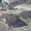 Evaluation Photograph, Trench 1. Post-excavation, east-facing section, facing W, Harvester's Way, Wester Hailes