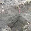 Evaluation Photograph, Trench 10. Post-excavation, north-facing section, facing SE, Harvester's Way, Wester Hailes
