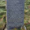 Burial ground and enclosures, Aird a' Mhorainn. Gravestone to Donald Maclean d.1898. 