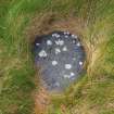 Burial ground and enclosures, Aird a' Mhorainn. Gravestone of John Macleod, owner of the sloop Maria, Lochmaddy. 