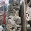 Historic building recording, Barn B, Detail of broken gable wall in the upper level of the stables from W, Oldfold Farm, North Deeside Road, Milltimber