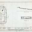 Birsay Bay Project Vol.2: Roll I: Copied drawing from Curle excavations.  Plan of House M (or K according to W Henderson) pre-war (annotated for 1970s survey)