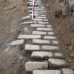 Archaeological excavation, Shot of [001] stone stets closer, Post Office Sorting Depot, Brunswick Road, Edinburgh