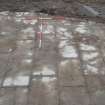 Archaeological excavation, Shot of [005] paved area, Post Office Sorting Depot, Brunswick Road, Edinburgh