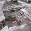 Watching Brief Photograph, View of manhole area to W end of Trench 2, facing SW, Archaeological Monitoring of Leith Primary School