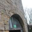 Historic building recording, Detail of E-most arch (to Kiln 1), S elevation, E bank, Limekilns, Harbour Road, Charlestown