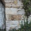 Historic building recording, Detail view, S elevation, E bank, Limekilns, Harbour Road, Charlestown