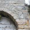 Historic building recording, Detail view, S elevation, E bank, Limekilns, Harbour Road, Charlestown