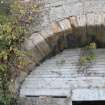 Historic building recording, Detail view, S elevation, E bank, Limekilns, Harbour Road, Charlestown