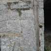 Historic building recording, Detail view, S elevation, E bank, Limekilns, Harbour Road, Charlestown