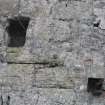 Historic building recording, Detail view, S elevation, E bank, Limekilns, Harbour Road, Charlestown