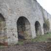 Historic building recording, General view, S elevation, E bank, Limekilns, Harbour Road, Charlestown