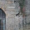 Historic building recording, Detail view, S elevation, E bank, Limekilns, Harbour Road, Charlestown