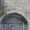 Historic building recording, Detail view, S elevation, E bank, Limekilns, Harbour Road, Charlestown