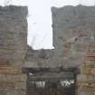 Historic building recording, Detail view, S elevation, E bank, Limekilns, Harbour Road, Charlestown