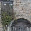 Historic building recording, Detail view, S elevation, E bank, Limekilns, Harbour Road, Charlestown