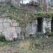 Historic building recording, General view of central entrance through to rear corridor providing access to Kilns 1-10, E elevation, E bank, Limekilns, Harbour Road, Charlestown