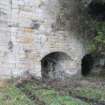 Historic building recording, Detail of openings, E elevation, W bank, Limekilns, Harbour Road, Charlestown