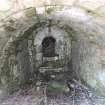 Historic building survey, Detail of central drawhole 14b to the centre of the kiln, W side (close detail), Limekilns, Harbour Road, Charlestown