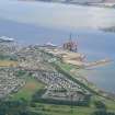 Aerial view of Invergordon  & harbour, Easter Ross, oblique view, looking SE.