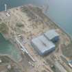 Aerial view of Nigg Fabrication Yard, Cromarty Firth, looking SSW.