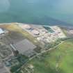 Aerial view of Nigg oil Terminal and Fabrication Yard, Cromarty Firth, looking WNW.