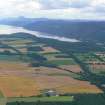 Aerial view of Cullaird Farm, SW of Inverness, looking SW down Loch Ness.
