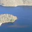 Aerial view of Isle Marie on Loch Maree (Wester Ross), looking N.