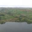 An oblique aerial view over the end of Loch Migdale, East Sutherland, looking NW.