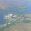 A distant oblique aerial view of Corpach, Fort William, looking SW.