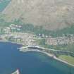 An oblique aerial view of Caledonian Canal, Corpach Sea Lock, near Fort William, looking N.