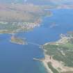 An oblique aerial view of the Skye Bridge, Kyle of Lochalsh and Kyleakin, Isle of Skye, looking E.