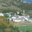 An oblique aerial view of Plockton High School, Wester Ross, looking SE.