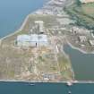An oblique aerial view of Nigg Fabrication Yard , Cromarty Firth, looking N.
