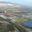 Aerial view of Knockfarrel and Loch Ussie, near Strathpeffer, Easter Ross, looking N.