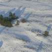 Aerial view of Strath Sgitheach hut circle settlement, near Dingwall, Easter Ross, looking NNE.