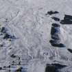 Aerial view of Strath Sgitheach hut circle settlement, sheepfold and enclosures, near Dingwall, Easter Ross, looking NW.