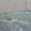 Aerial view of Gaelic Chapel, Graveyard and Wall, The Paye, Cromarty, looking SE.