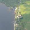 Aerial view of Temple Pier, near Drumnadrochit, Loch Ness, looking E.