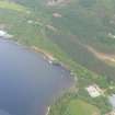 Near arial view of Foyers, with the power station, Loch Ness.