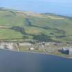Aerial view of Nigg Oil Terminal and Fabrication Yard, Tarbat peninsula, looking E.