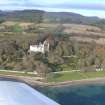 Aerial view of Dunrobin Castle and formal garden, East Sutherland, looking N.