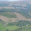 Aerial view of Castle Leod and forests near Strathpeffer, Easter Ross, looking NW.