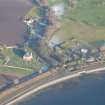 Close aerial view of Roskeen and area, Cromarty Firth, looking N.