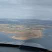 Distant aerial view of Dornoch, East Sutherland, looking N.