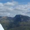 Aerial view of Ben Nevis and Carn Mor Dearg, looking SW.